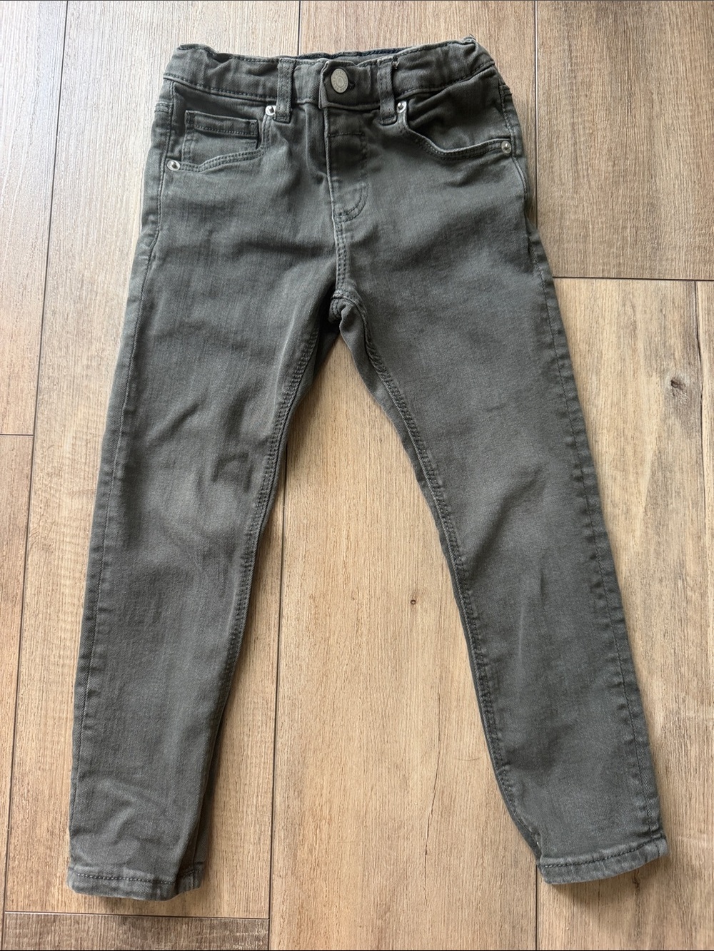 Zara Slim Denim Jeans in Dark Green Toddler Boys Size 4-5